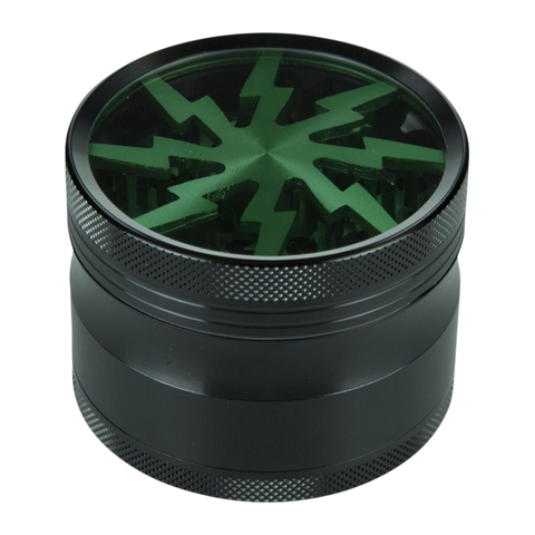 4 Part 2.5" Aluminium Thunderbolt Shred Grinder with Sifter