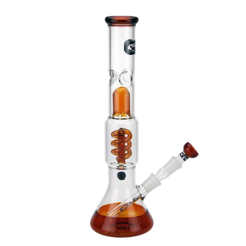 Beaker Bong with Spiral Perc Splash Guard and Ice Notch