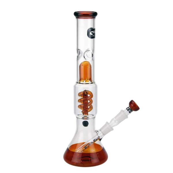 Beaker Bong with Spiral Perc Splash Guard and Ice Notch