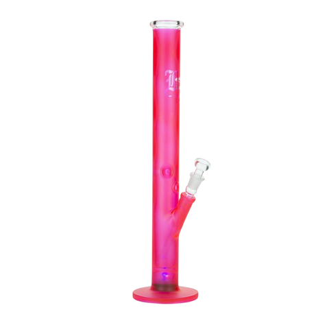 Black Leaf Glass Bong Ice LED-Light neon