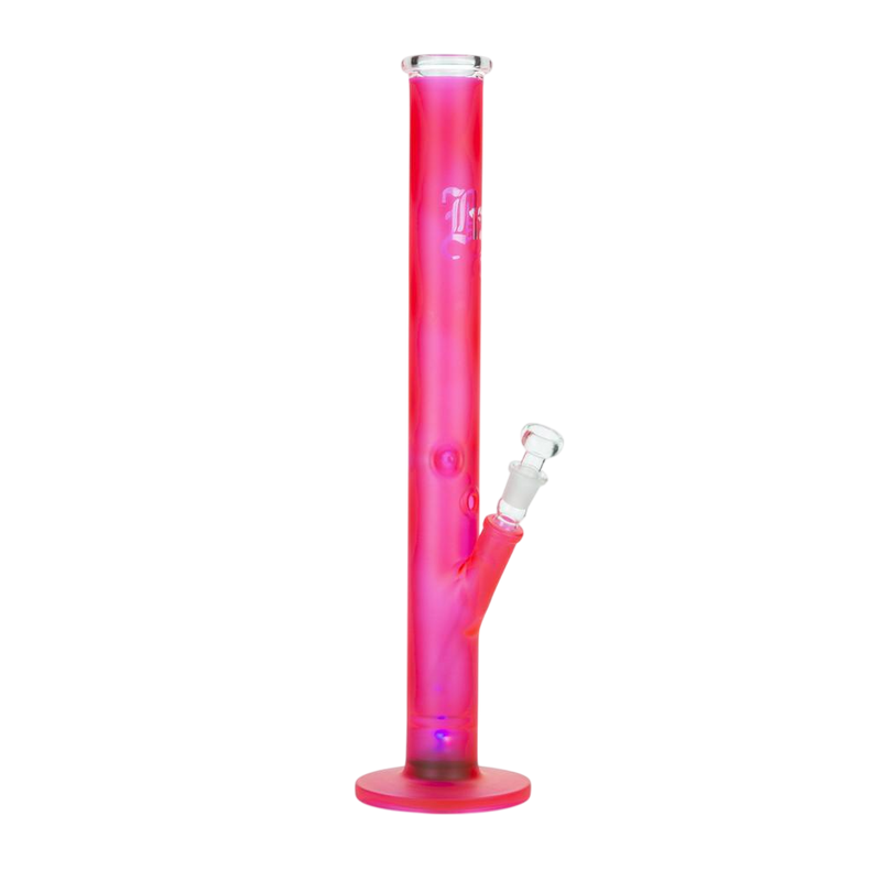 Black Leaf Glass Bong Ice LED-Light neon