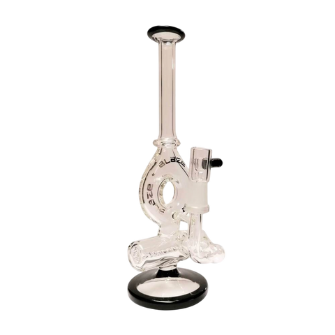 Blaze Glass Mini Donut Inline Oil Bong- Straight