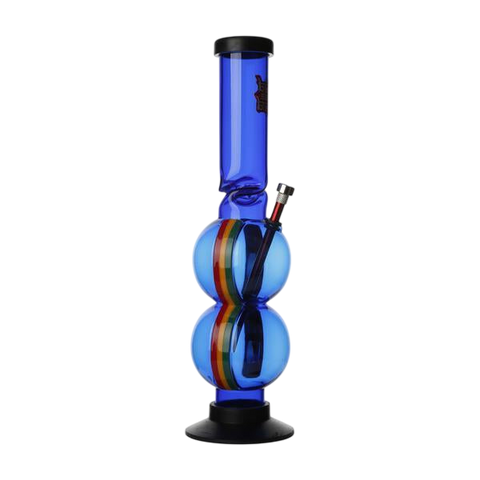 Coloured Acrylic Double Bubble Bong