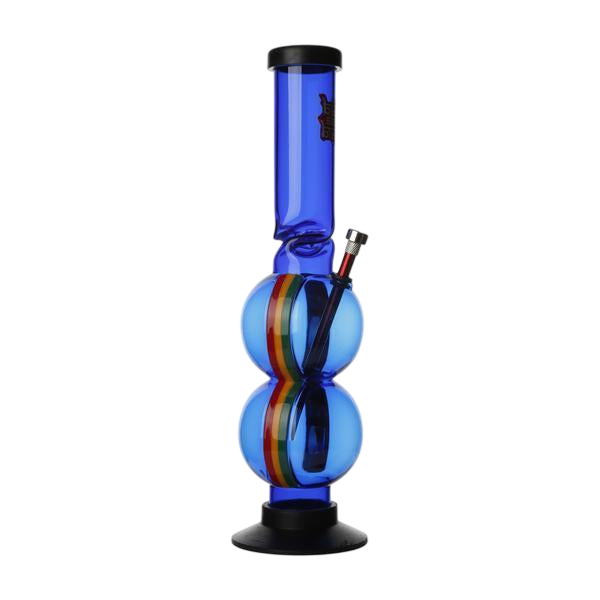 Coloured Acrylic Double Bubble Bong