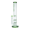 Cylinder Bong with Twin Honeycomb Percs and Ice Pinch