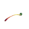 Large Gandalf Glass Pipe Rasta