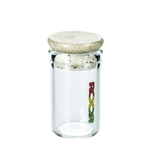 XL Stash Jar with Corked Lid Rasta Logo