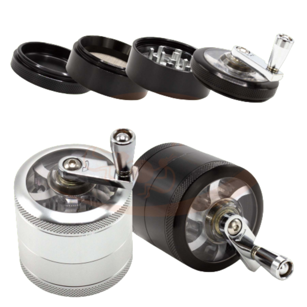 Alugrinder with crank (4-part)