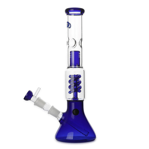 Spiral Perc Bong Blue