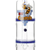 Glass Double Disc Perc Bong Blue HoneyComb
