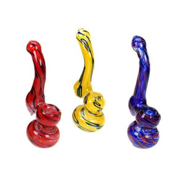 Snake Design Multi Coloured Glass Bubbler