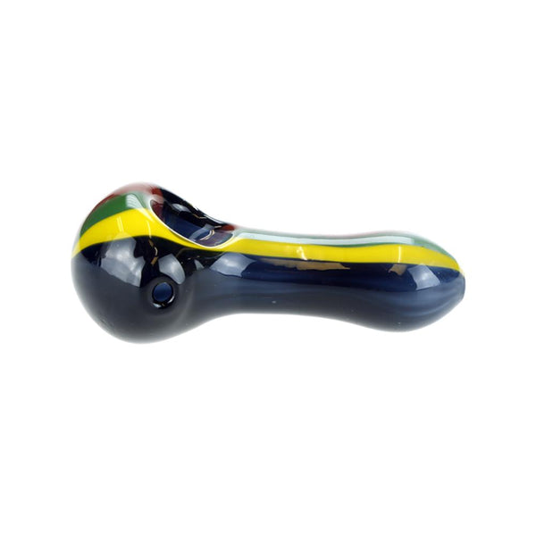 Black Rasta Glass Spoon