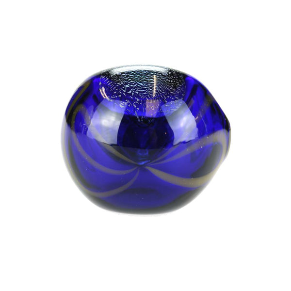 Blue and Yellow Dichro Glass Spoon