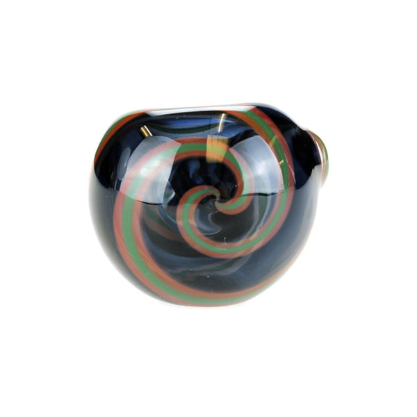 Red and Green Twisted Glass Pipe