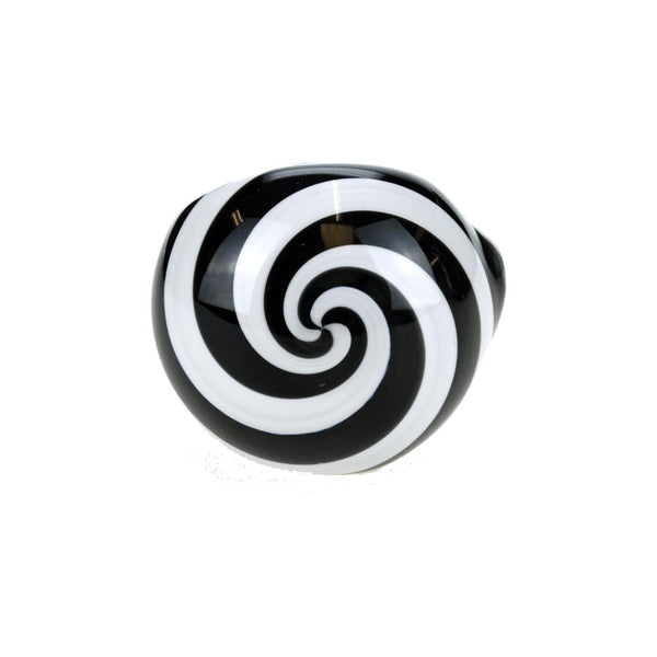 Black and White Spiral Spoon Pipe
