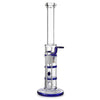 Glass Triple Disc Perc Bong Blue HoneyComb