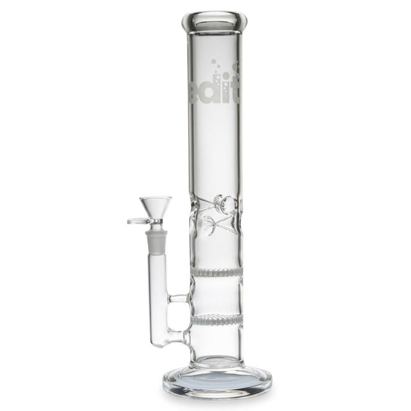 Straight Tube Bong with Ice Notch Clear