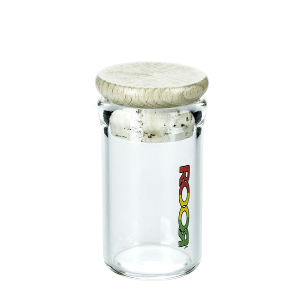XL Stash Jar with Corked Lid Rasta Logo