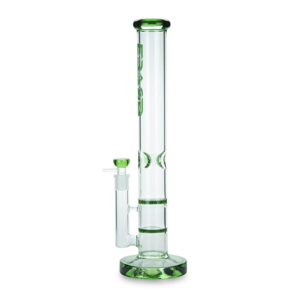 Cylinder Bong with Twin Honeycomb Percs and Ice Pinch