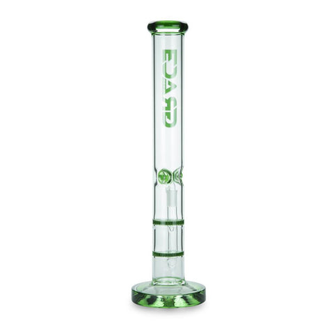 Cylinder Bong with Twin Honeycomb Percs and Ice Pinch
