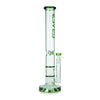 Cylinder Bong with Twin Honeycomb Percs and Ice Pinch