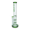 Cylinder Bong with Twin Honeycomb Percs and Ice Pinch