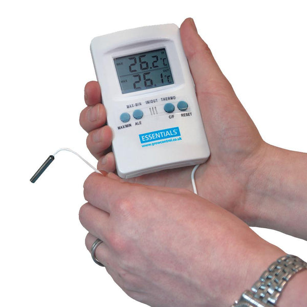 Essentials Digital 2 Way Thermometer Min Max Meter