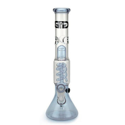 Beaker Bong with Spiral Perc Splash Guard and Ice Notch