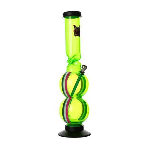 Coloured Acrylic Double Bubble Bong
