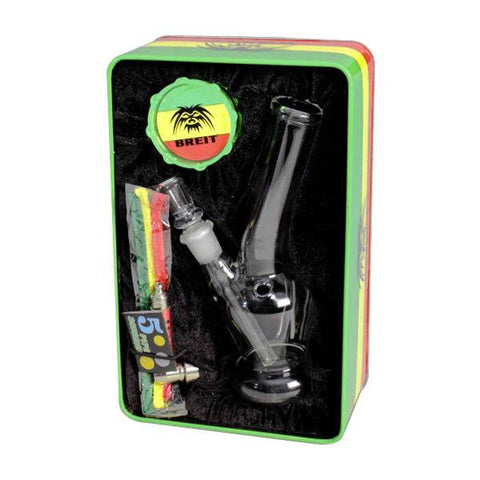 Near Dark Breit Mini Bong Set with Grinder and Pure Pipe