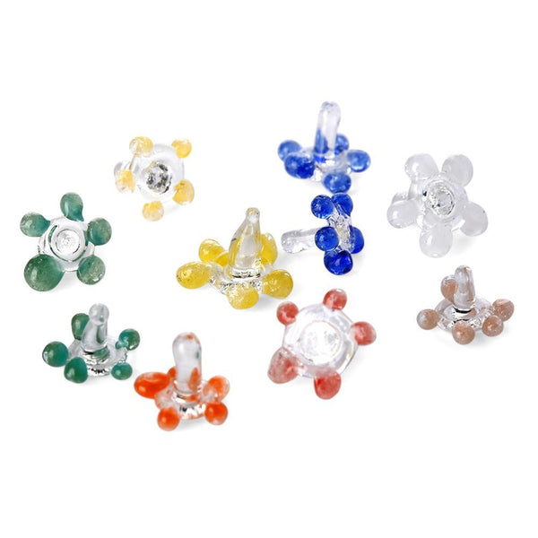 Coloured Daisy Glass Pipe Gauzes