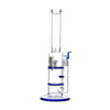 Glass Double Disc Perc Bong Blue HoneyComb