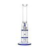 Glass Double Disc Perc Bong Blue HoneyComb