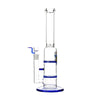 Glass Double Disc Perc Bong Blue HoneyComb