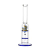 Glass Double Disc Perc Bong Blue HoneyComb