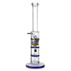 Glass Triple Disc Perc Bong Blue HoneyComb