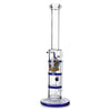 Glass Triple Disc Perc Bong Blue HoneyComb