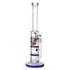 Glass Triple Disc Perc Bong Blue HoneyComb