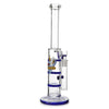 Glass Triple Disc Perc Bong Blue HoneyComb