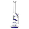 Glass Triple Disc Perc Bong Blue HoneyComb