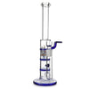 Glass Triple Disc Perc Bong Blue HoneyComb
