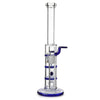 Glass Triple Disc Perc Bong Blue HoneyComb