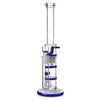 Glass Triple Disc Perc Bong Blue HoneyComb