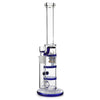 Glass Triple Disc Perc Bong Blue HoneyComb