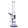 Glass Triple Disc Perc Bong Blue HoneyComb