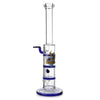 Glass Triple Disc Perc Bong Blue HoneyComb