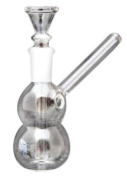 Mini Double Bubble Base Borosilicate Glass Bong