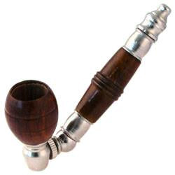 Metal Pipe With Wooden Chamber and Bowl