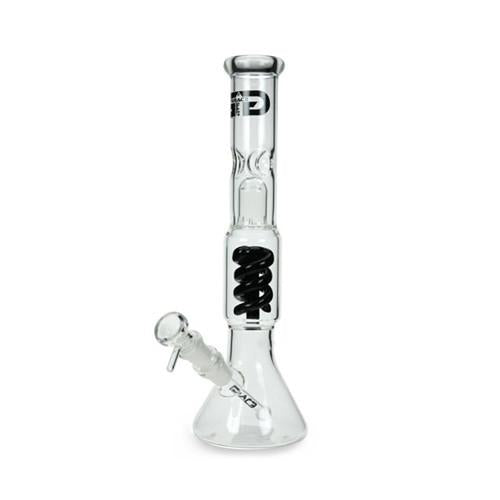 Beaker Bong Spiral Perc Black