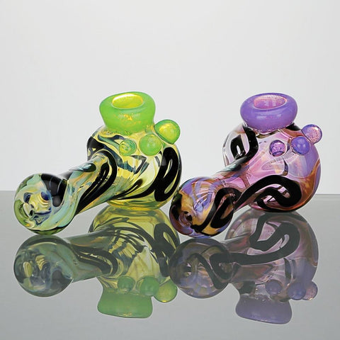 Colour Changing Glass Spoon Pipe With Inside Out Design